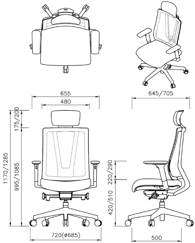 Эргономичное кресло Falto G1