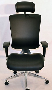 Эргономичное кресло Expert Star Leather черный