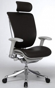 Эргономичное кресло Expert Spring Leather серый